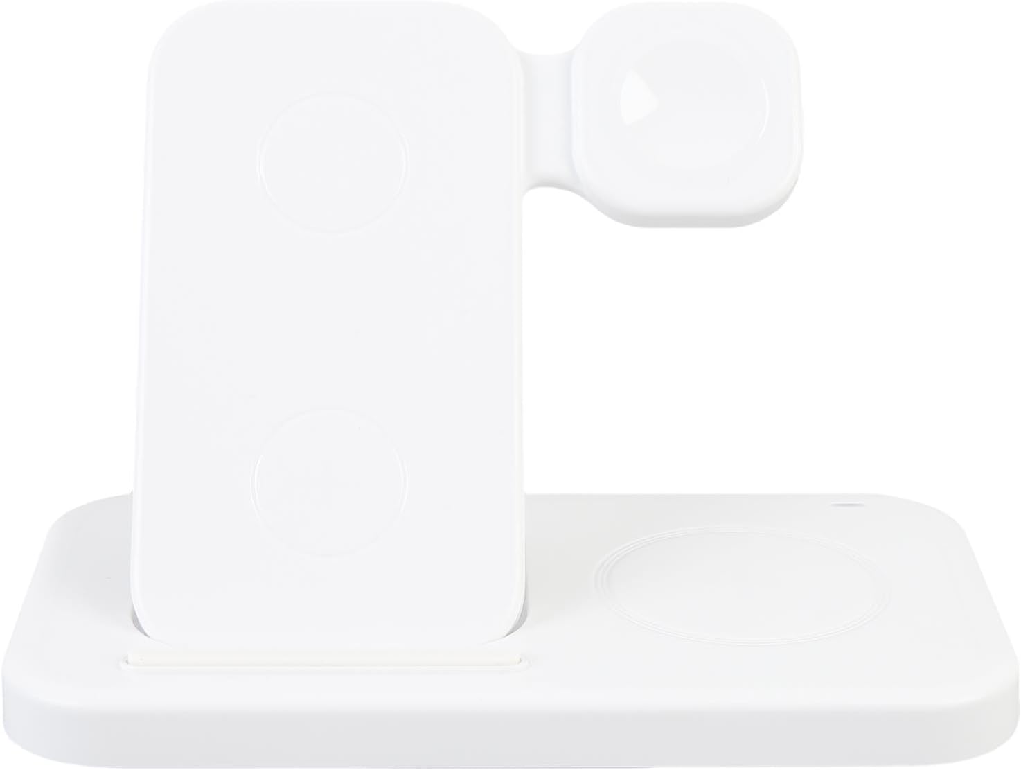 Foldable 4 in 1 Wireless Charging Station 15W, Phone Charger Stand for Desk with Watch & Earbuds Dock, Portable Fast Charger for Travel