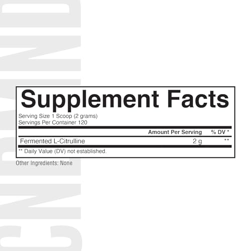 Image of Condemned Labz 100% Pure Fermented L-Citrulline Powder | Nitric Oxide Booster for Men & Women | Increased Endurance | Vegan & Gluten Free | 120 Servings (Unflavored)