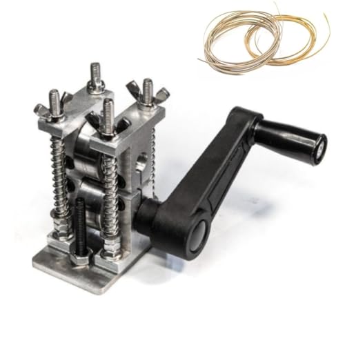 Laminadora manual de joyería con rodillos regulables para hilos de cobre