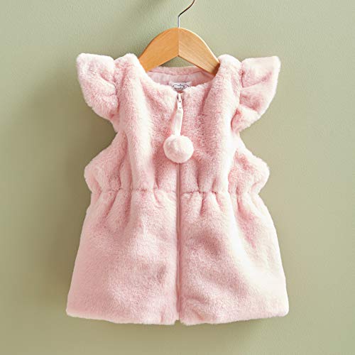 Mud Pie Baby Girls' Pink Cinched Fur Vest, Large #TOP1