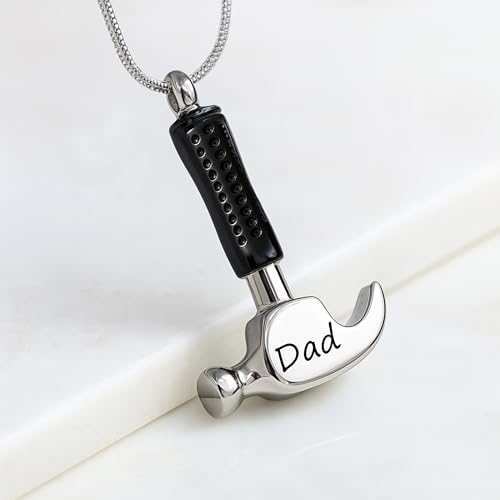 Personalized Handy Man Urn Necklaces For Ashes For Women Men Cremation Jewelry for Ashes Customizable Pet Dog Ashes Necklace Keepsake Memorial Pendant For Adult3