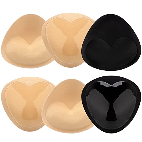 Nimiah Silicone Bra Inserts 3 Pairs Waterproof Push-Up Breast Enhancers | Removable Breathable Sticky Bra Cups For Swimsuits Dresses Bikini Tops #TOP6
