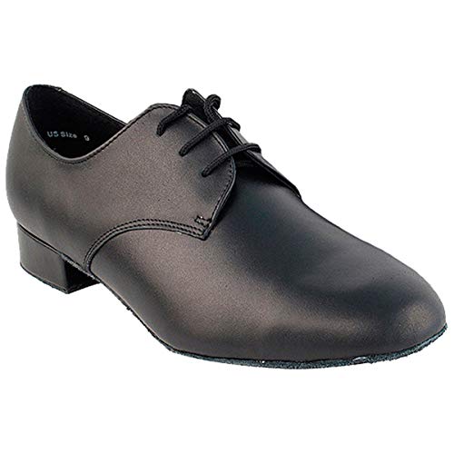 Very Fine Dance Shoes Mens Ballroom Dance Shoes Standard & Smooth Tango Wedding Salsa Shoes Black Leather 916103EB Comfortable 1