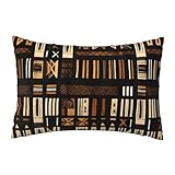 Ajuste perfecto: la funda de almohada de tela de barro africano con estampado tribal viene en un tamaño de 12 x 18 pulgadas, proporcionando un ajuste cómodo y cómodo para tu almohada. Asegúrate de confirmar las dimensiones antes de comprar para asegurarte de que satisface tus necesidades. 1 funda de almohada, excluyendo el núcleo de la almohada.