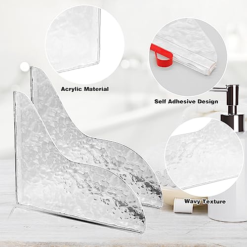 CANIPHA 2Pcs Shower Splash Guard Duschspritzschutz, Selbstklebender Wannenaufsatz,Spritzschutz, Duschwasser-Tropfblocker, transparenter Badewannen-Wasserspritzschutz für Badewanne, Acryl-Duschvorhang
