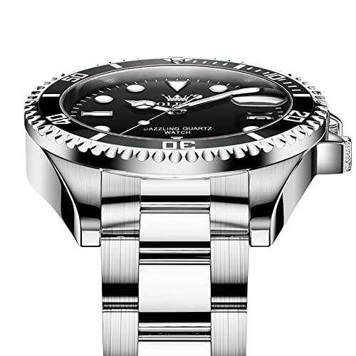 Image of OLEVS Watches for Men Quartz Fashion Business Waterproof Analog Stainless Date Week Diamond Luminous Mens Watch