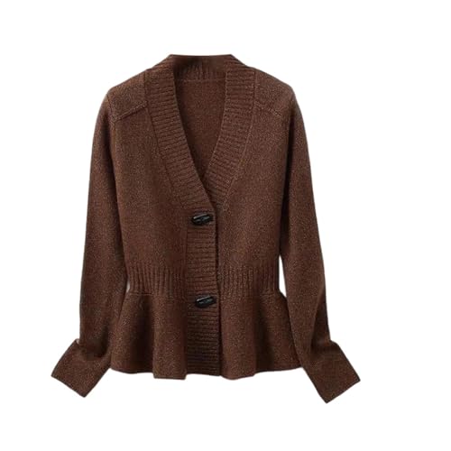 Cardigan col V en soie mélangée pour femme | Le chic rétro