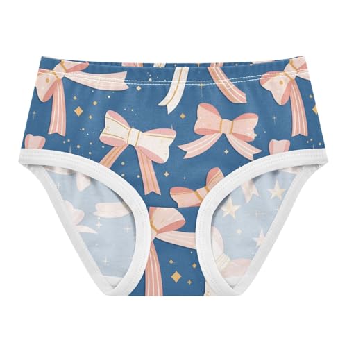 Wusikd Bows Girls' Underwear Cotton Stars Girls Briefs Soft Toddler Underwear 2T
