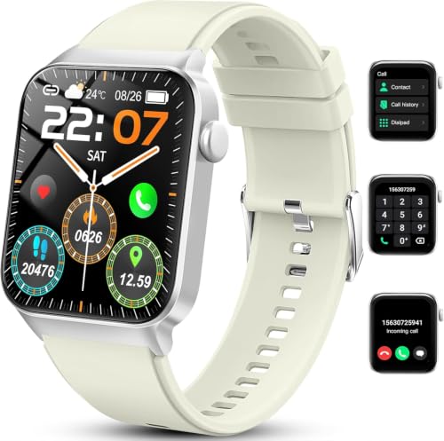 Image of Smart Watch for Women Men (Answer /Make Call), Smartwatch with Heart Rate /Sleep Monitor /Pedometer, 2026 New Fitness Watch IP68 Waterproof, 113+ Sports Modes,Activity Tracker for Android iOS-White