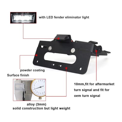 Support plaque d'immatriculation Speed Triple 1200RS robuste et rigide - 4