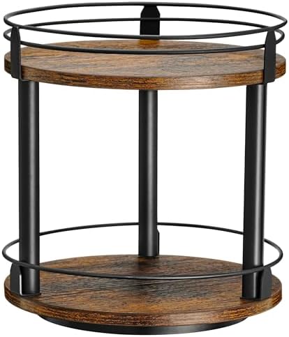 Amazon.com: Creso hom Lazy Susan Organizer 2 tier Rotating Spice Racks ...