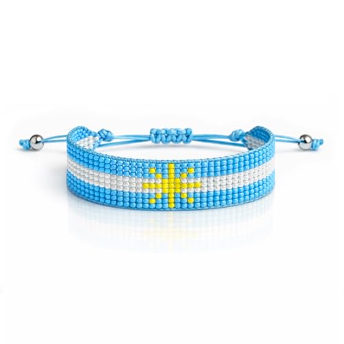 Pulsera ajustable artesanal de banderas para hombres y mujeres miniatura 1