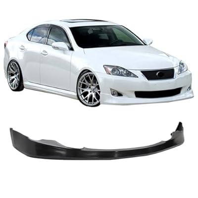 Front Bumper Lip Compatible with 2006-2008 Lexus IS250 & IS350, VIP Type PU Black Front Lip Spoiler Splitter by IKON MOTORSPORTS, 2007