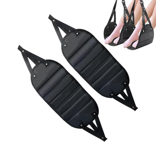 Reposapiés para avión, poliéster, 20 x 43 cm, hamaca de pies para vuelo, hamaca portátil para viajes en avión, correa ajustable extendida para reposapiés