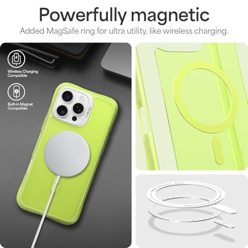 Image of Spigen Cyrill UltraSheer Mag | iPhone 16 Pro Case | Yellow iPhone 16 Pro Back Cover | TPU+Poly Carbonate - Lime