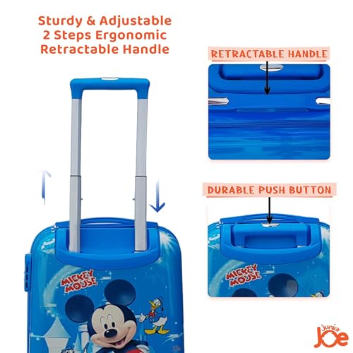 Image of JUNIOR JOE 20 Inch Kids Suitcase with 4 Wheel Travel Trolley Bag (4 Day Trip) (Multicolour-1)