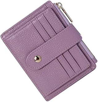 Men Women Leather Credit Card Holder RFID Blocking Slim Leather Wallet, Minimalist Card Holder Small Wallet with Coin Pocket, Thin Front Pocket Wallets with 9 Card Slots