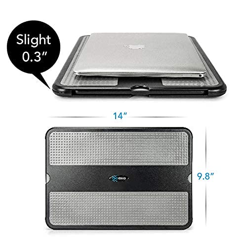 Eho Laptop Lap Pad - Laptop Stand Pad W Retractable Mouse Pad Tray, Anti-Slip Heat Shield Tablet Notebook Computer Stand Table W/Sturdy Stable Cooler Work Surface For Bed Sofa Couch Or Travel #TOP6