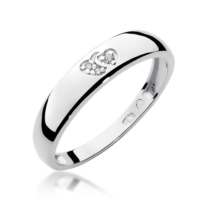 Bague diamants 0,02 ct Sakrami or femme avec écrin à graver pour anniversaire de mariage