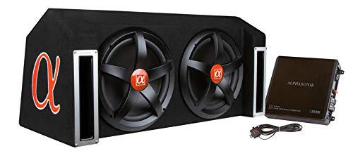ALPHASONIK 1500W Dual 12 Car Subwoofer Kit