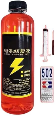 500ML Battery Restore for Lead Acid Batteries, Battery Restore Liquid Solution Batter-y Acid Solution for Batter-y Renewal Lead Liquid Terminal Aci-d Cleaner Resto-re (Style D) - 2