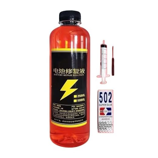 Battery Restore - Solución líquida de 500 ml, solución ácida de batería para renovación de batería, ácido limpiador de terminales líquidos, agua desionizada de almacenamiento destilada