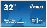 iiyama LH3252HS-B1 pantalla de señalización Pantalla plana para señalización digital 80 cm (31.5") IPS Full HD Negro Procesador incorporado Android 8.0
