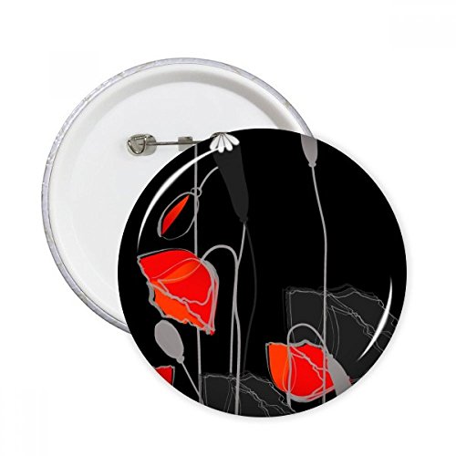 Pins badge pavot rouge lot de 5 boutons d'art multicolores XXL à offrir en cadeau créatif