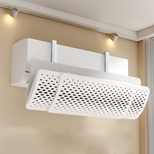Deflecteur Climatisation Murale 3 en 1 Réglable, Cache Climatiseur Interieur Universel Rétractable, Pare-vent Anti-courant D'air Direct pour La Maison et...