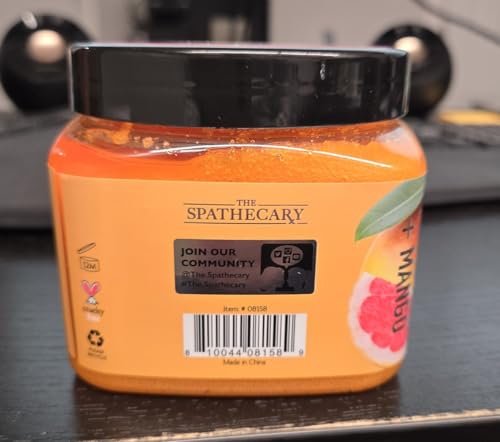 Image of Grapefruit & Mango Sugar Scrub - Exfoliating & Hydrating Body Scrub With Shea Butter & Vitmain C to Help Brighten & Soften Skin for a Radiant Glow, Body Care Exfoliator & Cleanser, 21oz