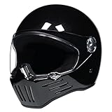 PROTECTION INÉGALÉE : Le casque de moto vintage est doté d'une coque robuste en ABS et d'une mousse de rembourrage EPS pour une protection supérieure contre les chutes et les impacts.