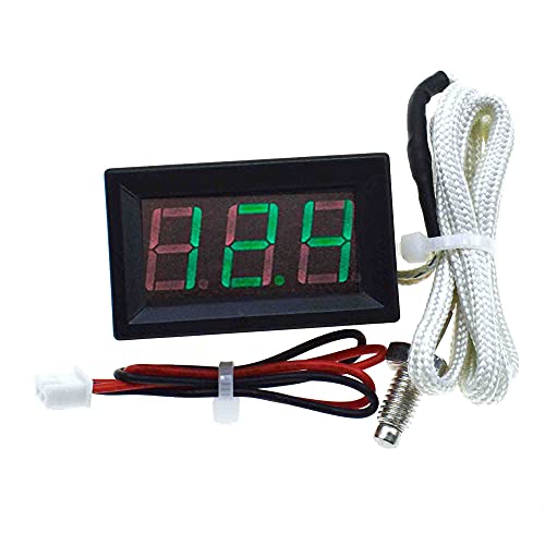 XH-B310 Digital Tube LED Display Thermometer 12V Temperature Meter M6 Thermocouple Tester -30~800C Thermograph (Green)