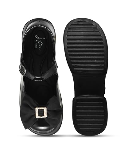 Image of JM LOOKS Women Platform Mary Jane Shoes with Chunky Sole and Bow Accent