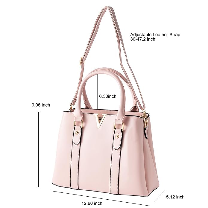Image of Women's Handbag Tote Bag Premium PU Leather Shoulder Bag with Top Handle & Detachable Strap - Stylish Large Capacity Purse for Office, Casual & Party Use