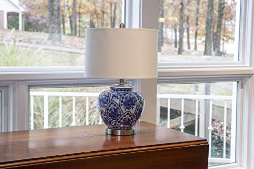 Décor Therapy Tl7912 Floral Ceramic Table Lamp, Blue/White #TOP1