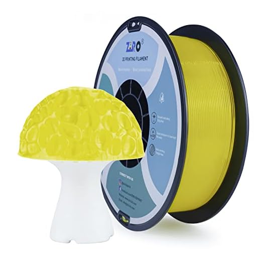 ZIRO Transparent PLA Filament 1.75mm, 3D Printer Filament PLA PRO 1.75 1KG Spool, Pure Color, Clear Material Fits for Most 3D Printing FDM Printers, Translucent Yellow