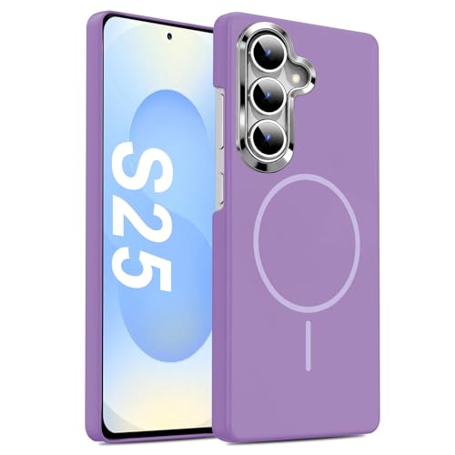 Étui magnétique pour Samsung Galaxy S25 5G antichoc et fin violet