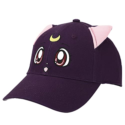Sailor Moon Luna Cat Face Snapback Hat Violet #TOP1