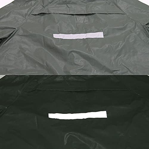 Abrigo largo para lluvia tipo zanja YUC06H impermeable con capucha ajustable 3