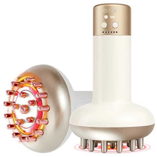 Yuonry Lymphatic Drainage Massager & Anti Cellulite Massage Tool Reduce Stretch Marks & Cellulite for Legs Arms & Belly Body Sculpting Machine with Microcurrent Light Heat & Vibration White