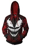 ValorSoul Unisex Zip Up Hooded Sweatshirt Cosplay Hoodie Jacket Pullover