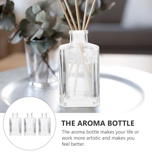 Botellas con diseño creativo de vidrio transparente para difusores de perfume caseros 3