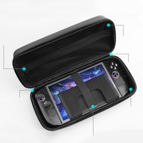 Estuche rígido para Lenovo Legion Go 2 con soporte integrado y bolsillo de viaje anticaídas 6
