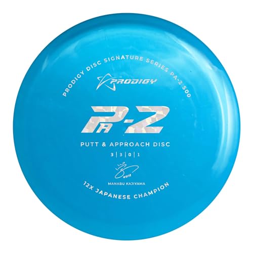 Prodigy Disc Manabu Kajiyama 500 PA-2 | 2022 Signature Series | Slightly Overstable Disc Golf Putter | Extremely Confident Grip | Reliable, Consistent Flight | 170-174g (Colors May Vary)