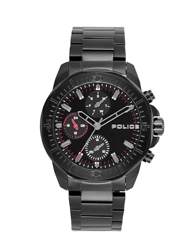 Image of Police Quartz Multifunction Black Dial Black Stainless Steel Strap Watch for Men - PLPEWGK0039904
