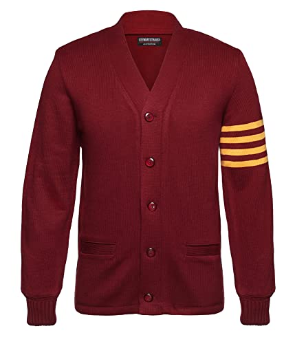 Image of Stewart & Strauss Cardigan Varsity Letter Sweater | American style button front letter sweater knit since 1977, heavyweight and ready for chenille letters and patches