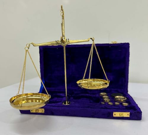 Báscula decorativa de latón estilo tradicional tarazu miniatura 3