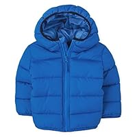 The Children's Place baby boys And Toddler Medium Weight Puffer Jacket, Wind-resistant, Water-resistant Jacket, Blue, 3T US