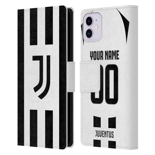 Coque Juventus iPhone 11 étui portefeuille personnalisable en cuir avec design kit domicile 24/25