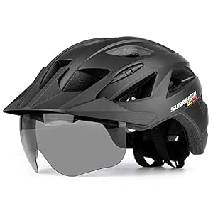 SUNRIMOON Adult Bike Helmet Cycling Helmets Mountain & Road Bicycle Helmets with USB Rechargeable Rear Light Detachable…